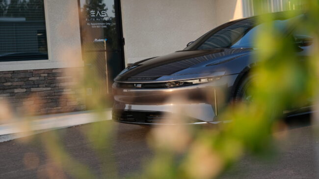 front view of lucid air