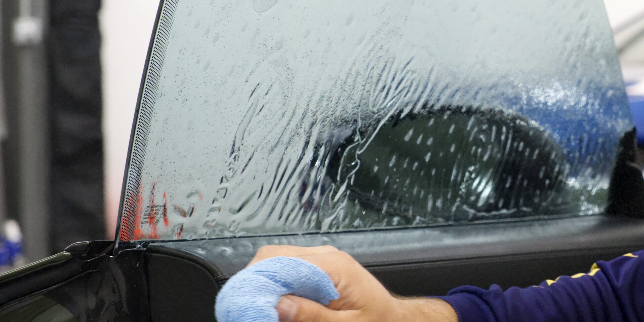 Installing window tint on glass